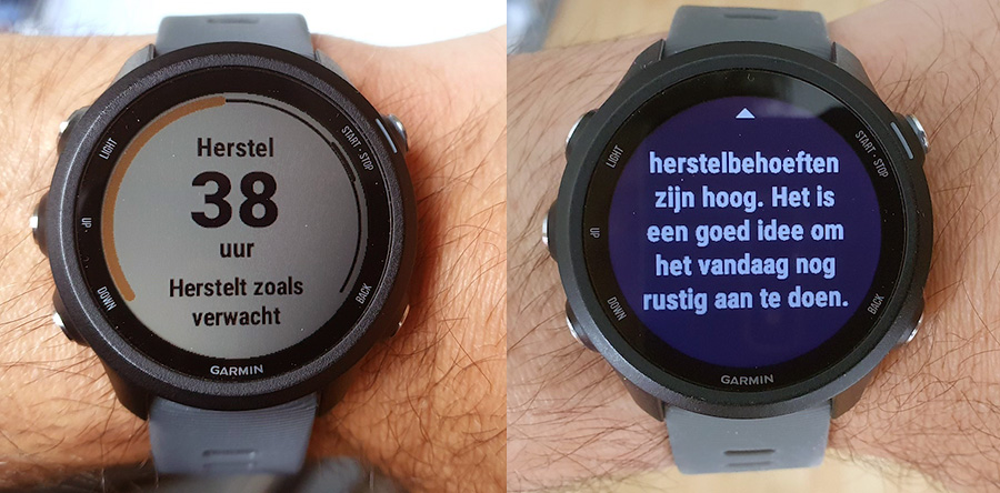 Garmin Forerunner 245 training herstel