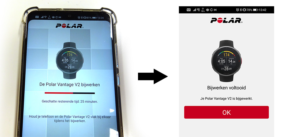 Polar Vantage v2 bijwerken