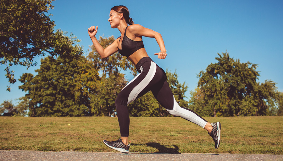 Hardloper buiten gras