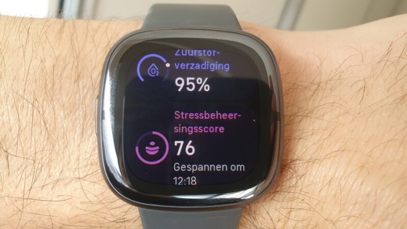 Fitbit Sense 2 SpO2 en stressscore
