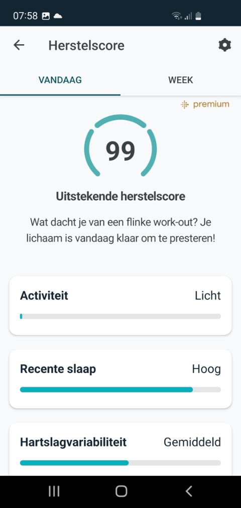 Fitbit Sense 2 herstelscore 2