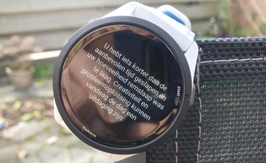 Forerunner 265 Slaapscore uitleg