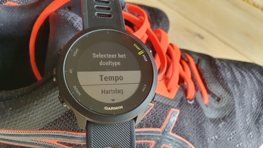 Forerunner 55 doeltype workoutsuggestie