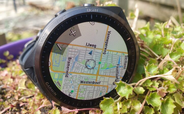 Garmin Forerunner 965 map uitgezoomd