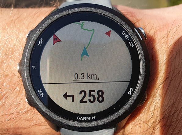 Garmin Forerunner 245 routebepaling