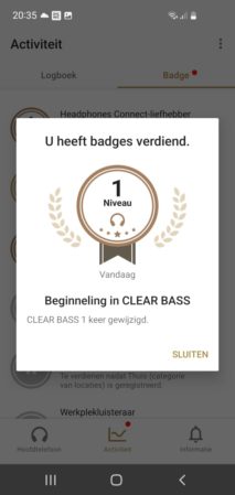 LinkBuds app badge clear bass