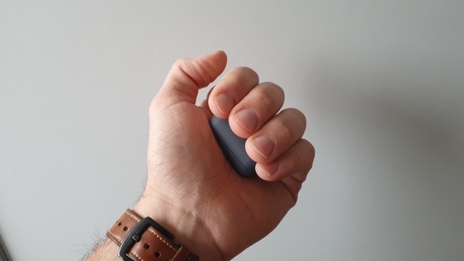 LinkBuds case in hand
