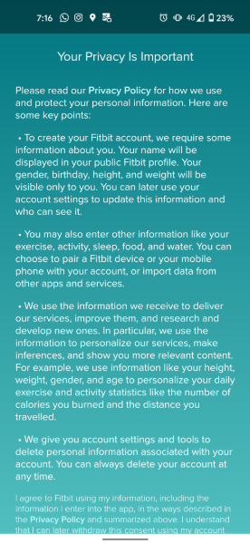 Fitbit Luxe app instellingen