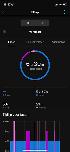 Forerunner 55 slaapanalyse