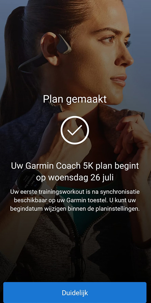 Garmin coach hardloopcoach