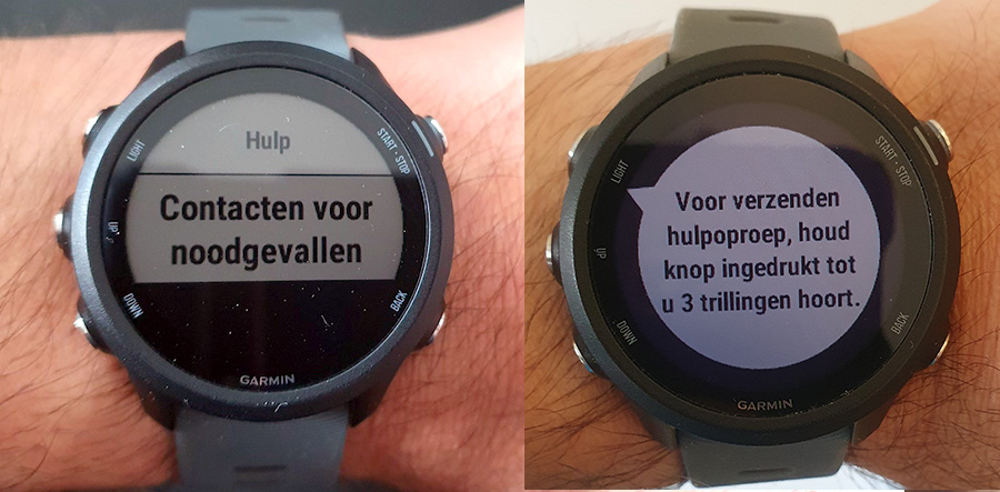 Garmin Forerunner 245 noodoproepen