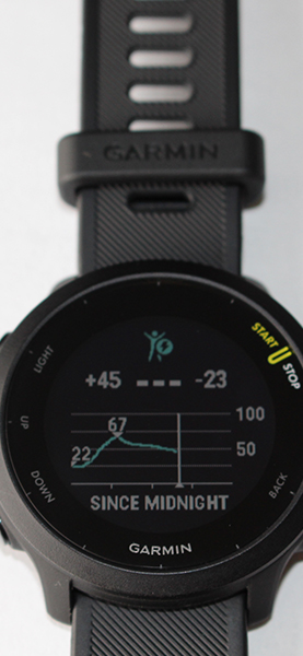 Garmin Forerunner 55 body battery